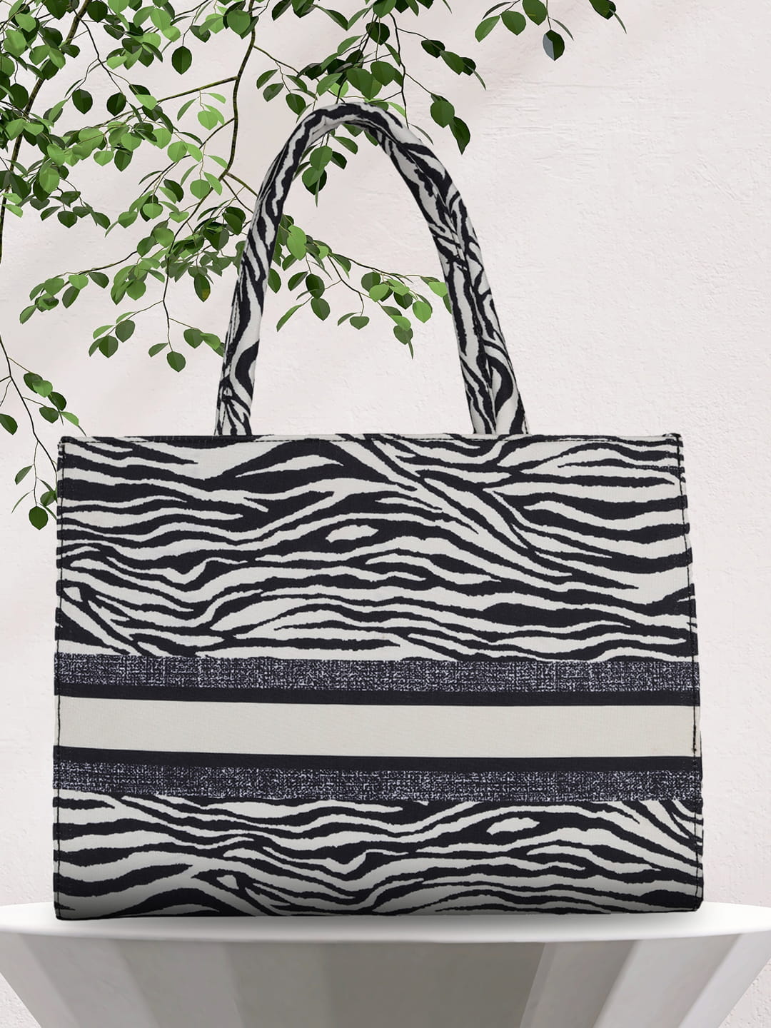 Women's Graphic Printed Canvas Tote Bag(MWCUS011)