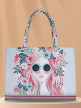 Women's Graphic Printed Canvas Tote Bag