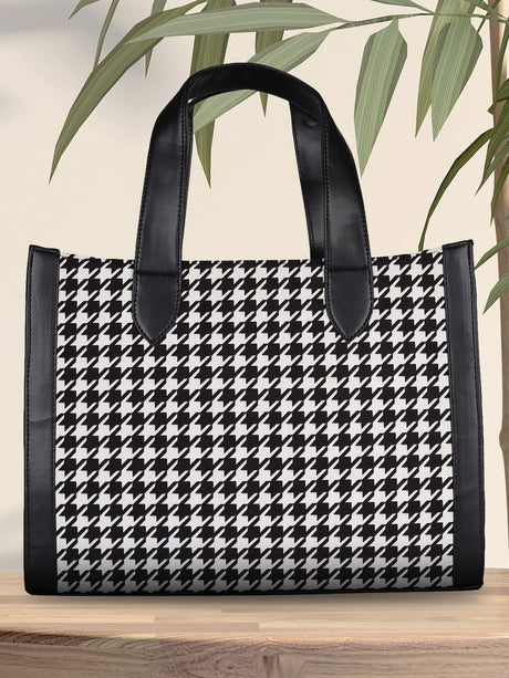 Manhattan Houndstooth Tote Bag