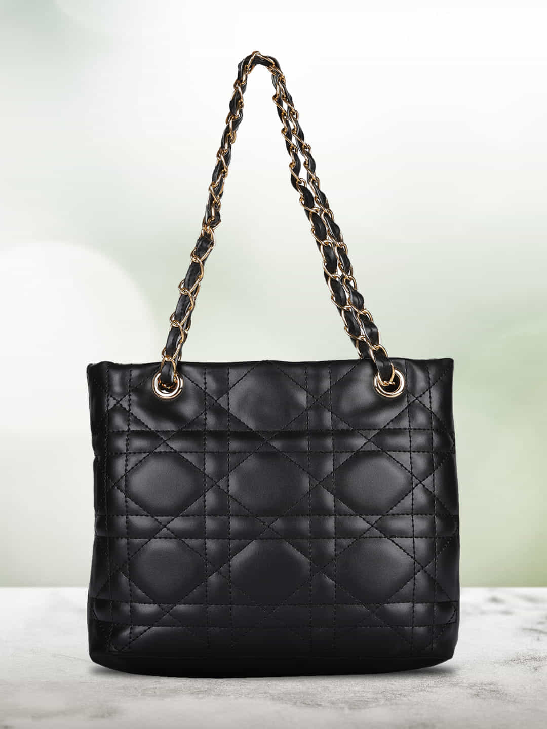MINI WESST Black Solid Shoulder Bag(MWHB216BL)