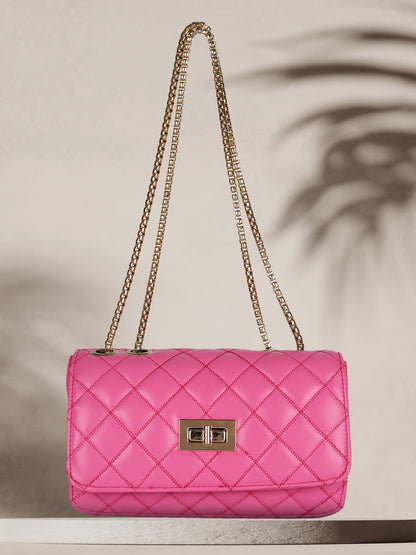 MINI WESST Pink Solid Sling Bag(MWHB219PK)