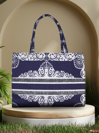 Women's Graphic Printed Canvas Tote Bag(MWCUS023)