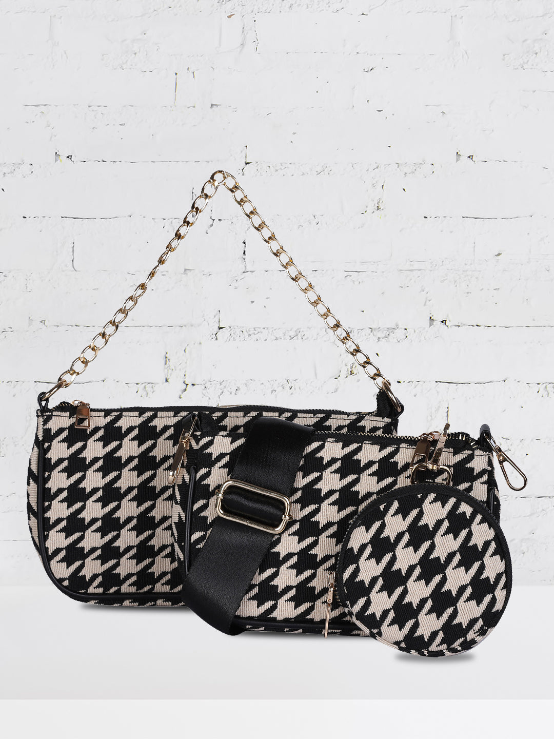 Women's Printed Shoulder & Sling Bag Both