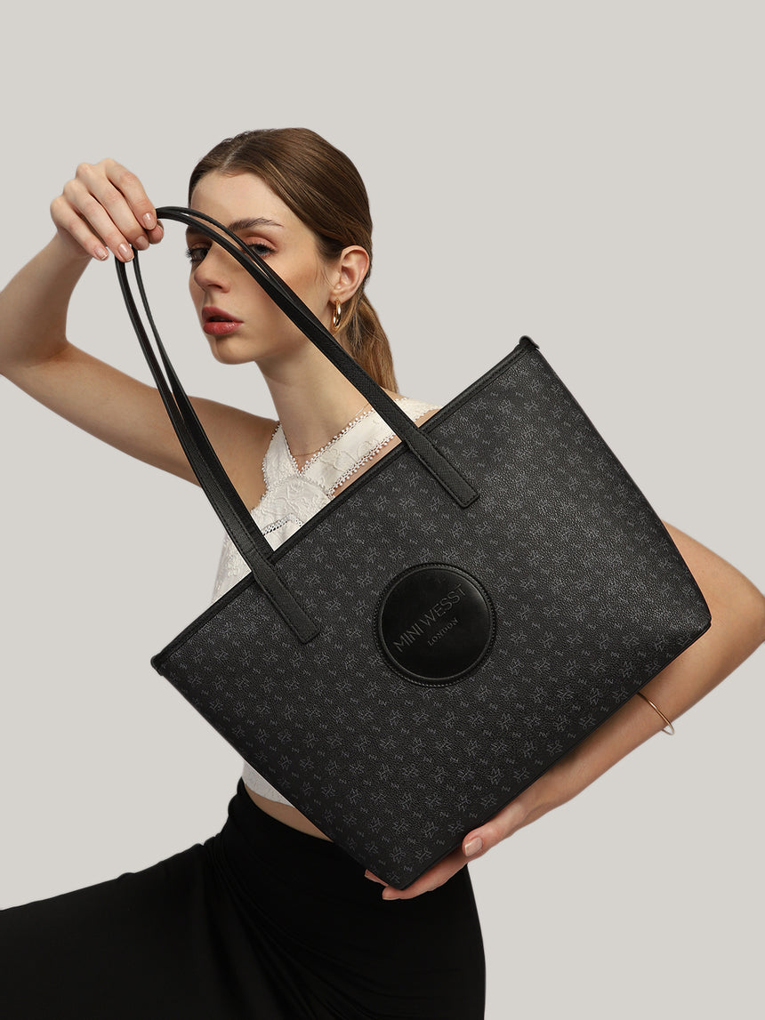 East West Black London Tote
