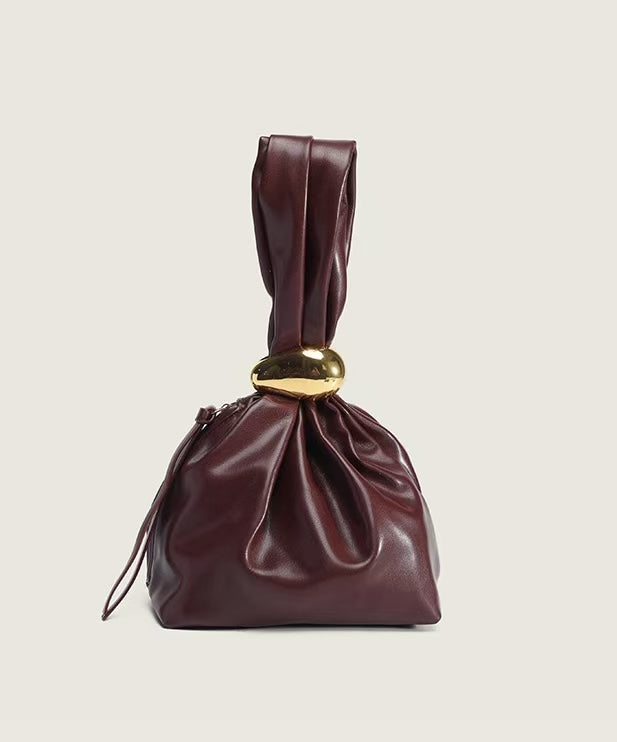 Maroon Judith Handheld Clutch