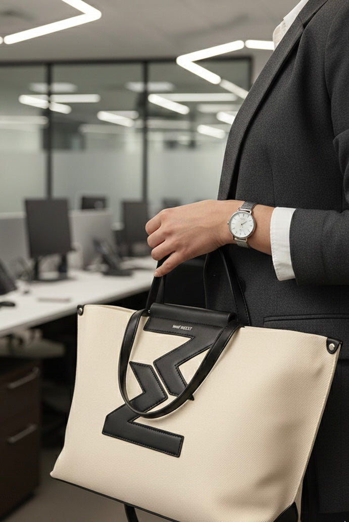 Sydney Classic Beige & Black Tote