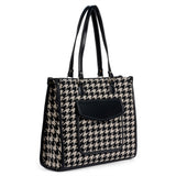 Go Socials Houndstooth Tote Bag