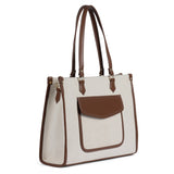 Go Socials Canvas Beige Tote Bag