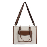 Go Socials Canvas Beige Tote Bag