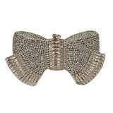Bow Silver Clutch
