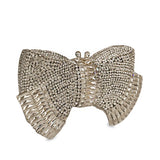 Bow Silver Clutch