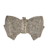 Bow Silver Clutch
