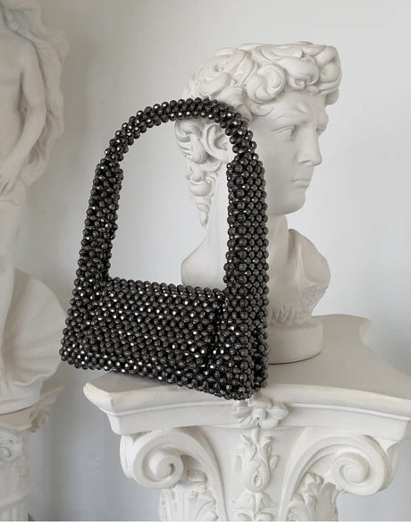 Emma Black Handheld Clutch