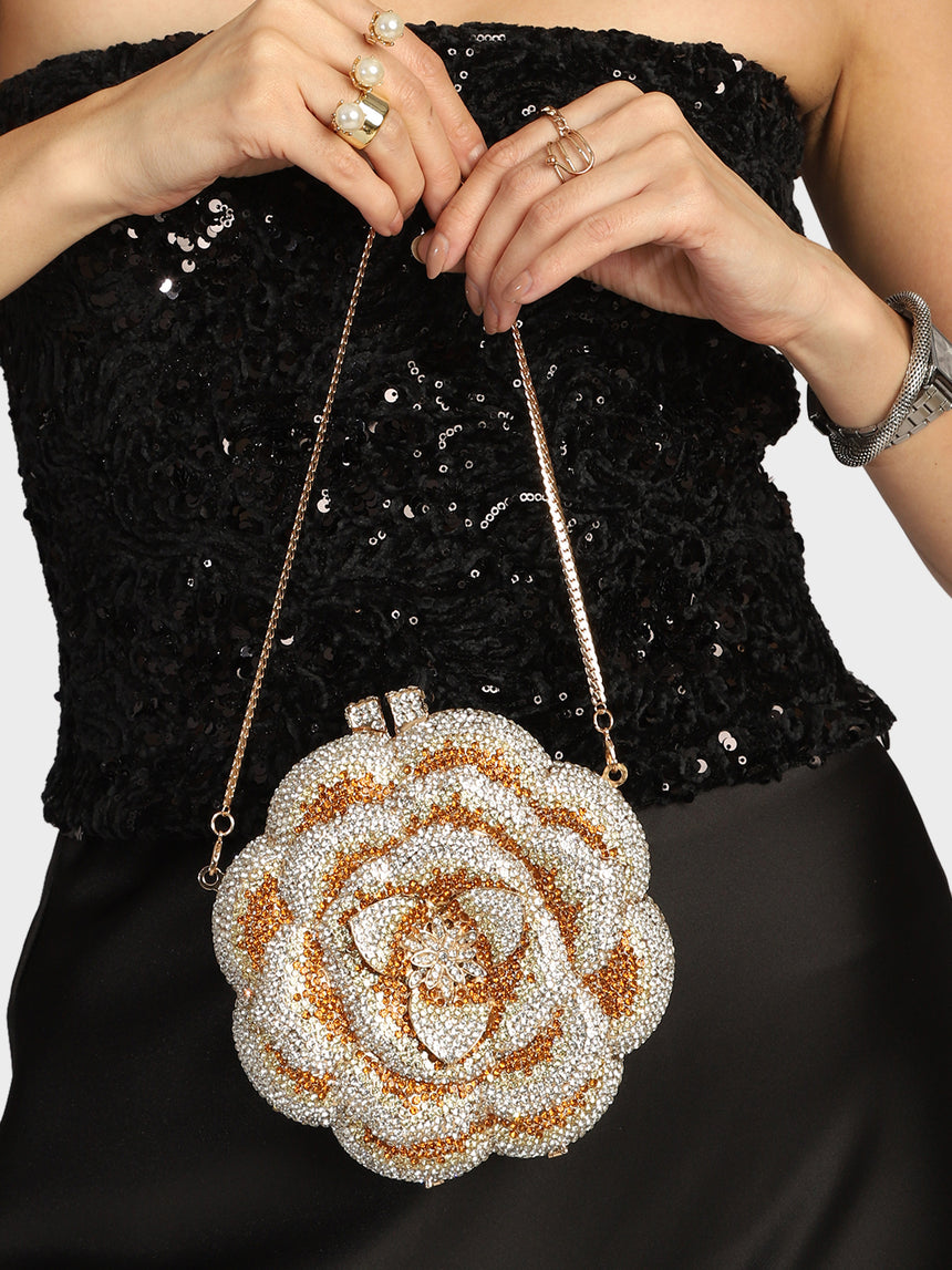 Rose Multicoloured Clutch