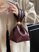 Judith Maroon Handheld Clutch