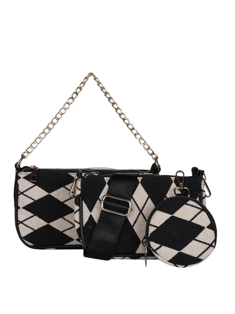 Women's Printed Shoulder & Sling Bag Both