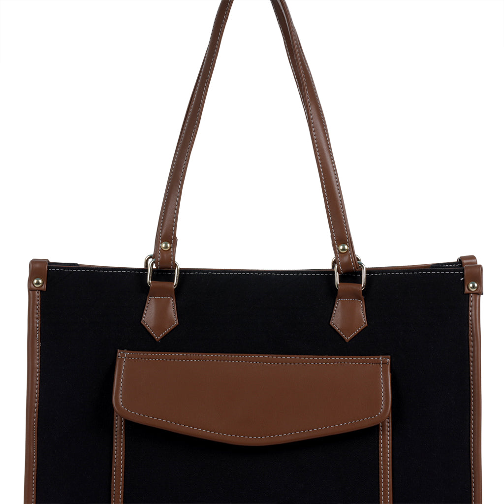 Go Socials Canvas Black Tote Bag