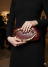 Cleo Maroon Clutch