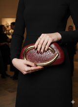 Cleo Maroon Clutch