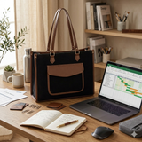 Go Socials Canvas Black Tote