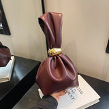 Judith Maroon Handheld Clutch