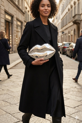 Mr. Lips Silver Clutch