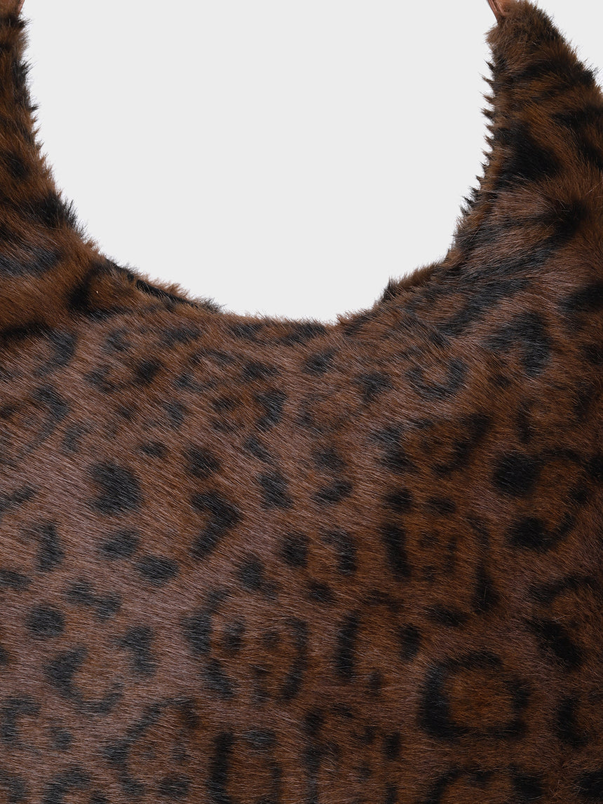 Leopard Trails Dark Brown Handbag