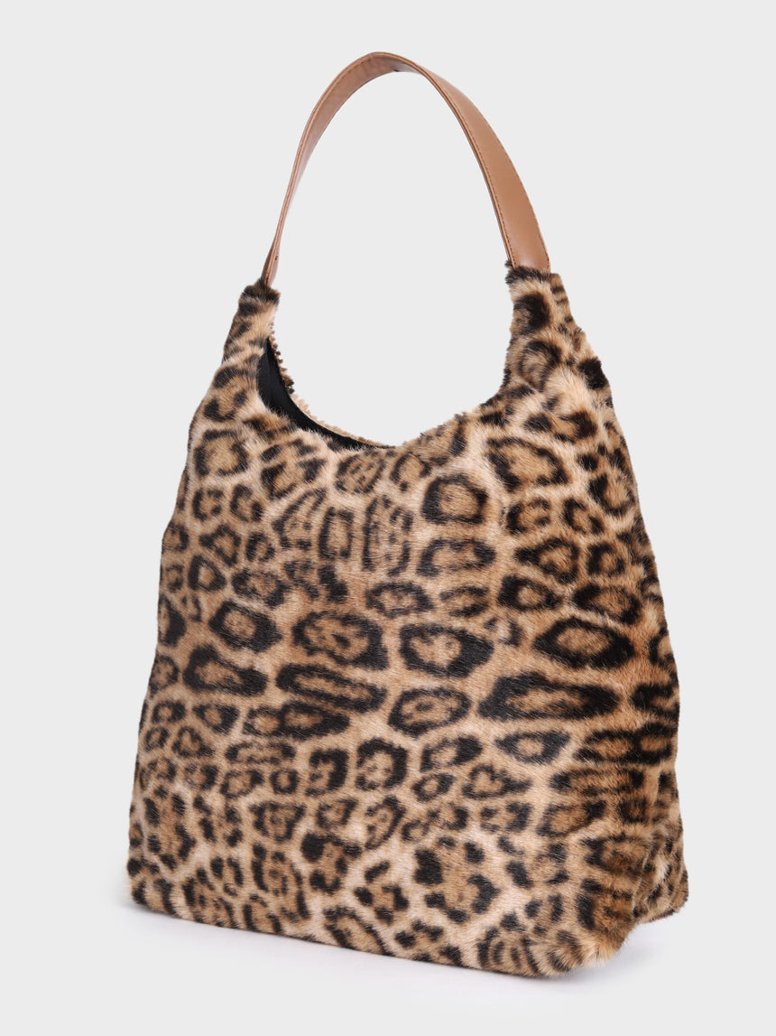 Leopard Trails Light Brown Handbag