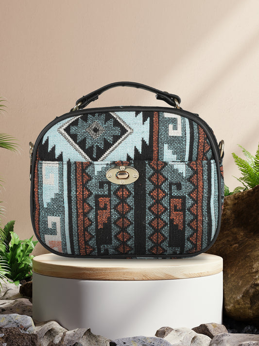 Emily sling  bag MINI WESST White Casual Abstract Handheld Bag(MWHB127PR)