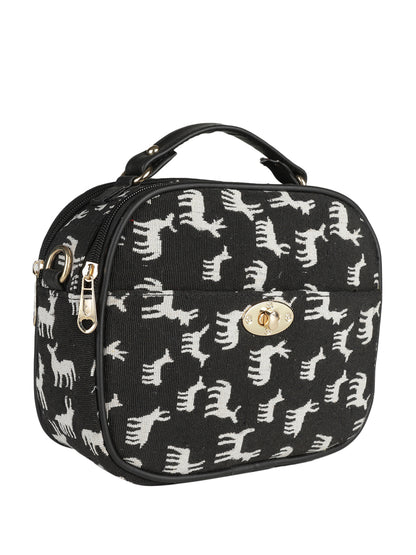 Emily sling bag MINI WESST Black Casual Animal Handheld Bag(MWHB130PR)