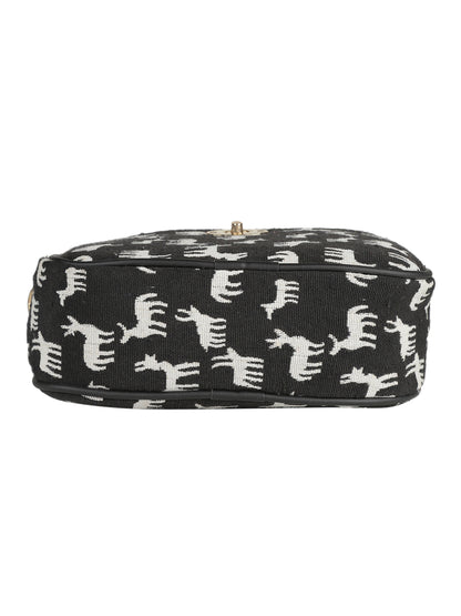 Emily sling bag MINI WESST Black Casual Animal Handheld Bag(MWHB130PR)