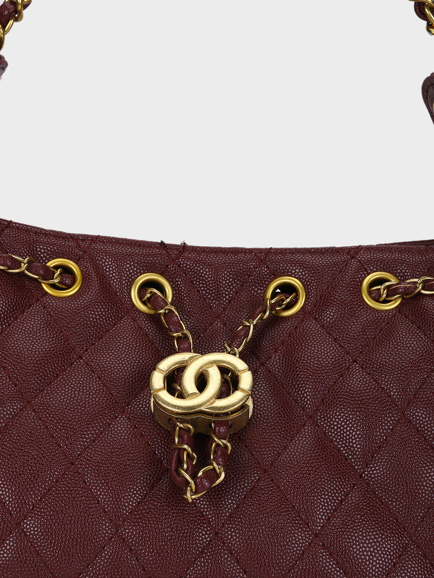 Dylan Maroon Handbag
