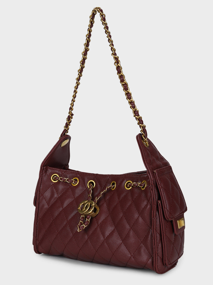 Dylan Maroon Handbag