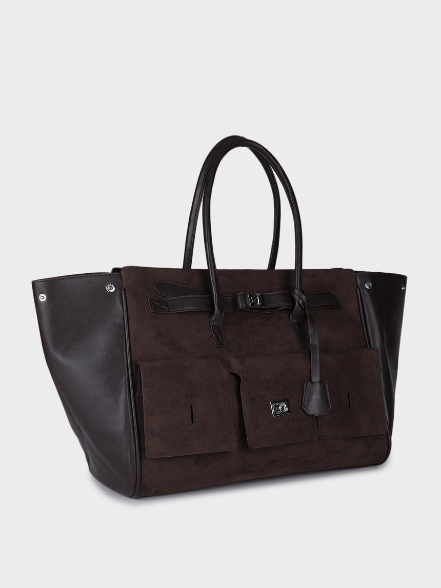 Hugo Jumbo Brown Tote