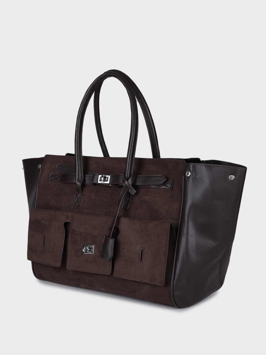 Hugo Jumbo Brown Tote