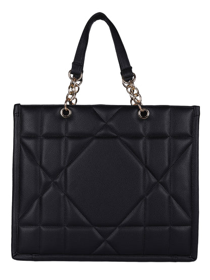 DENVER BAGS MINI WESST Black Textured Tote Bag(MWTB105BL)