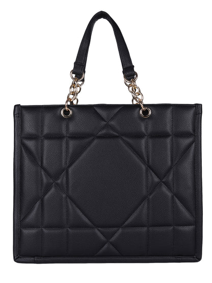 DENVER BAGS MINI WESST Black Textured Tote Bag(MWTB105BL)