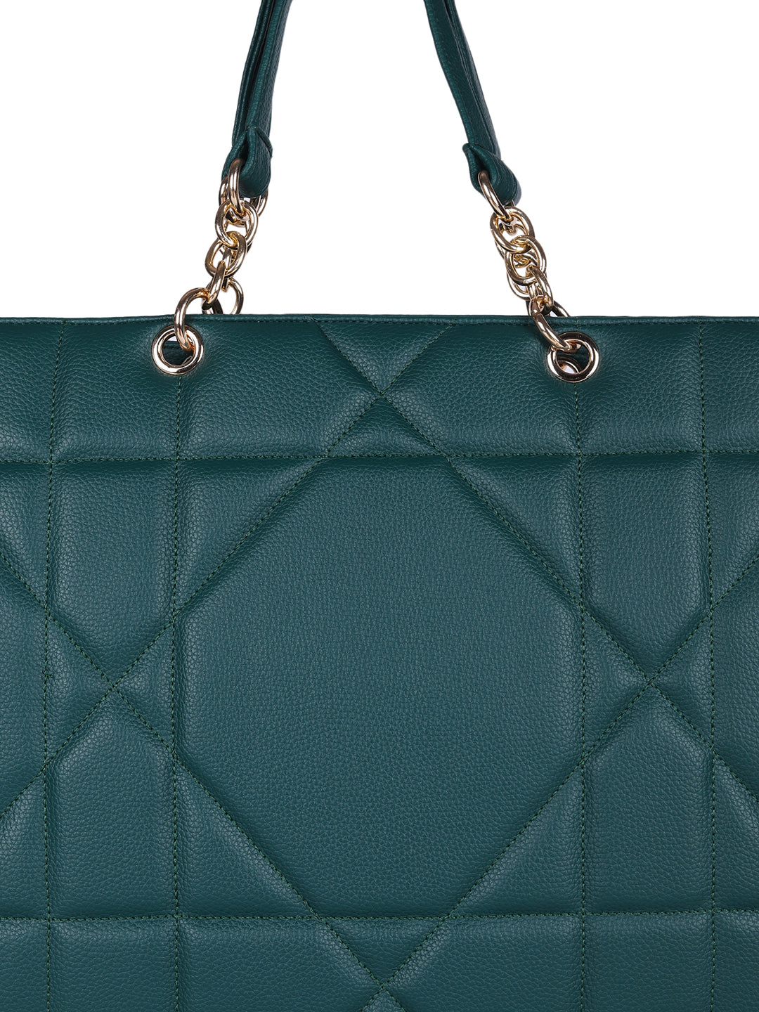 DENVER BAGS MINI WESST Green Textured Tote Bag(MWTB104GR)