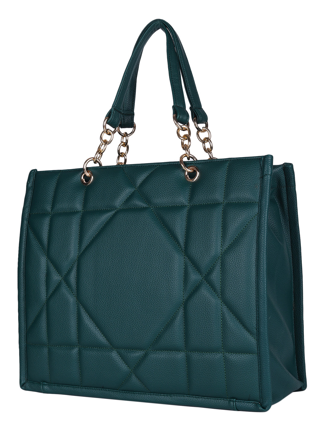 DENVER BAGS MINI WESST Green Textured Tote Bag(MWTB104GR)