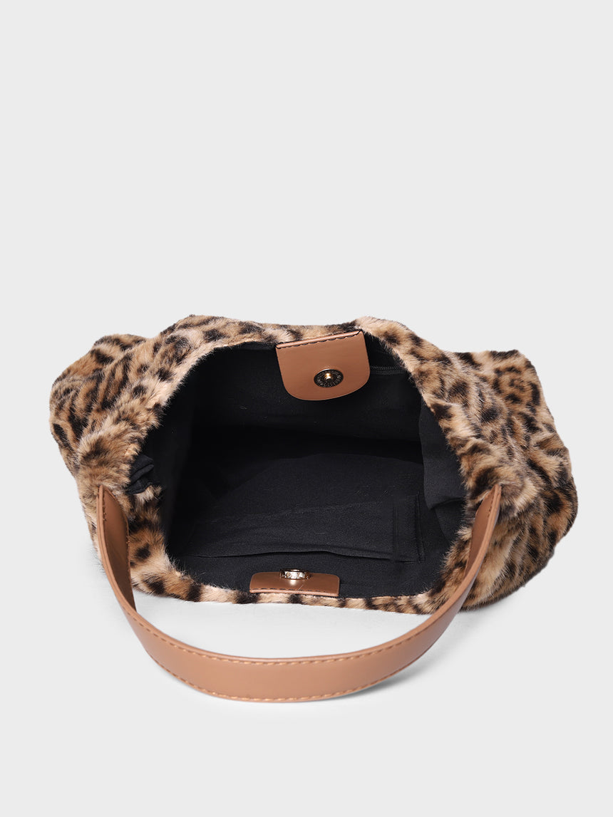 Leopard Trails Light Brown Handbag