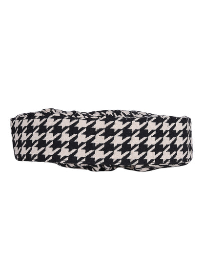 MINI WESST Black And White Graphic Hobo Bag(MWHB229PR)