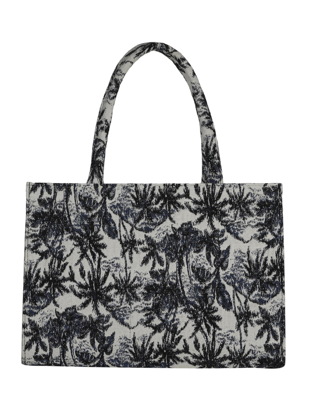 MINI WESST Grey Casual Abstract Tote Bag(MWTB051PR)