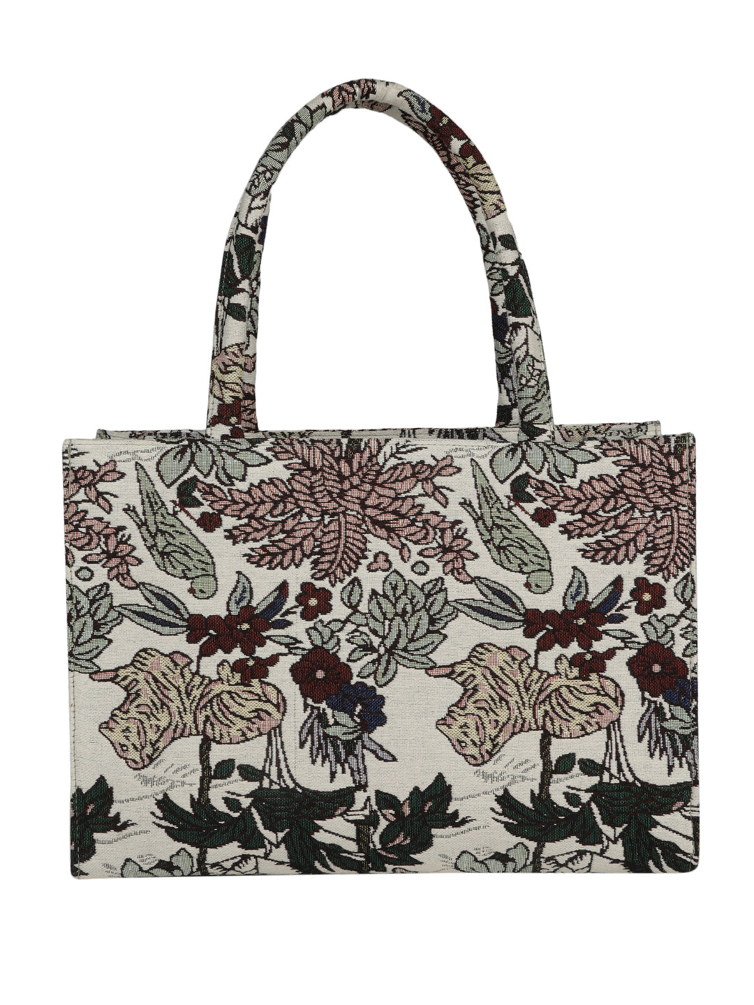 MINI WESST White Casual Animal Printed Tote Bag(MWTB048PR)