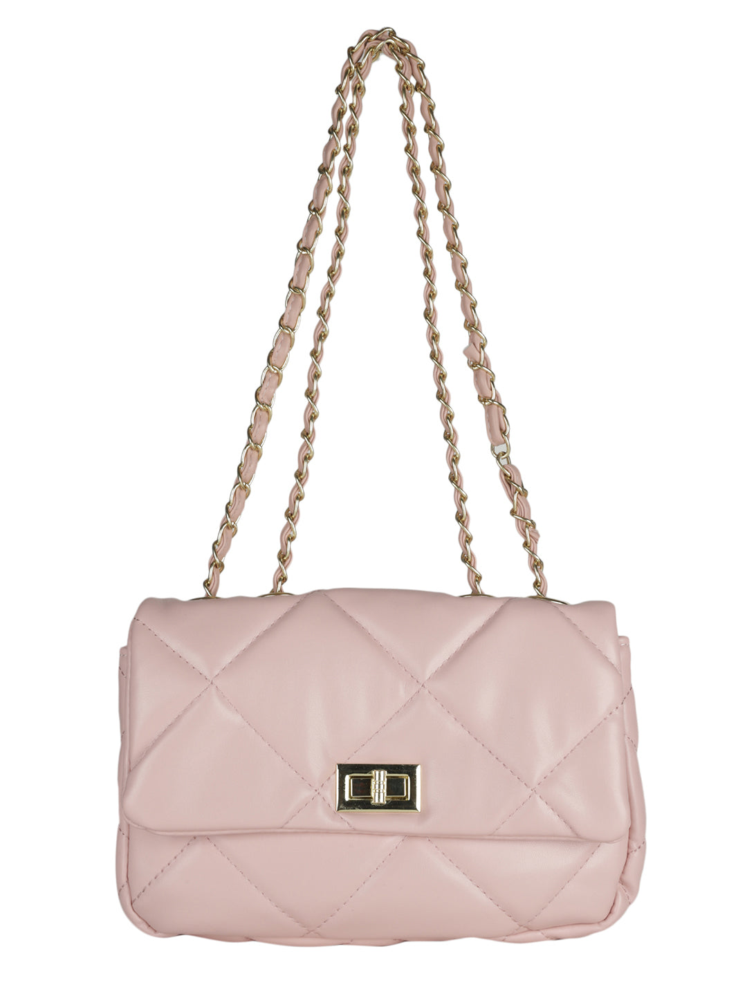 Pink Casual Solid Sling Bag