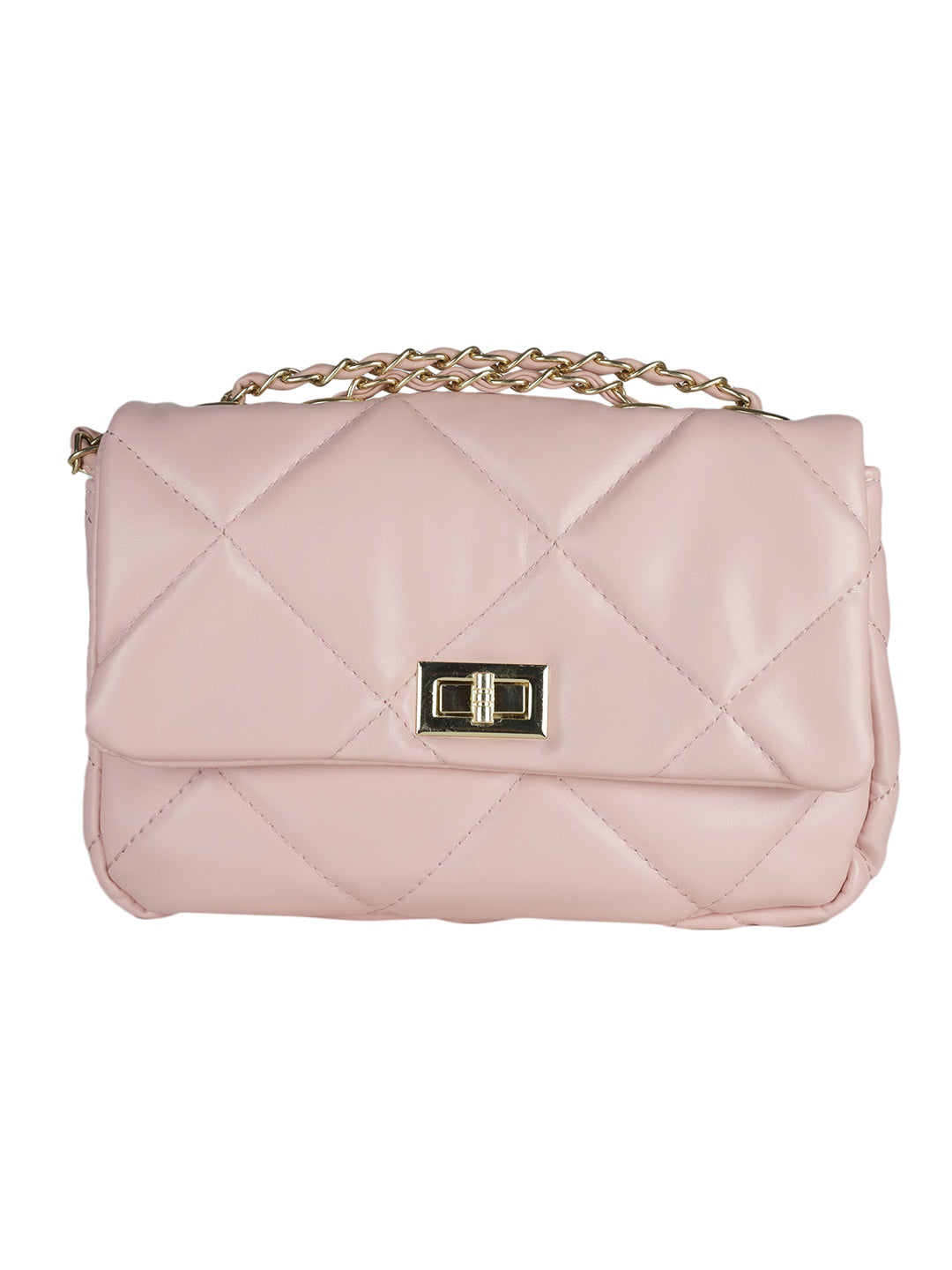 Pink Casual Solid Sling Bag