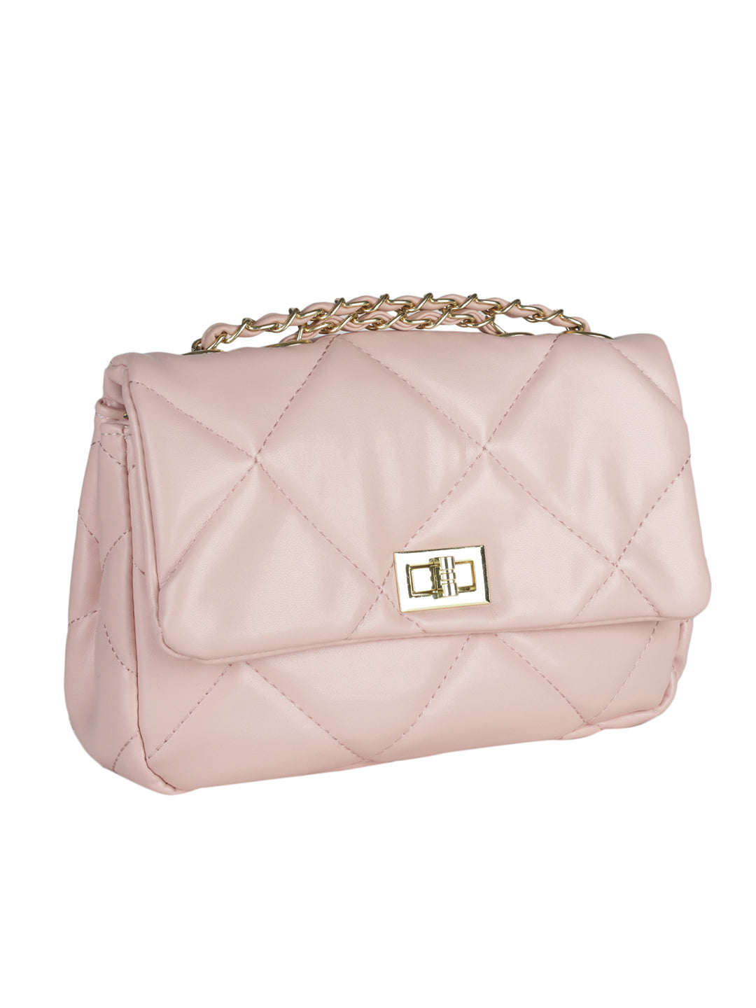 Pink Casual Solid Sling Bag