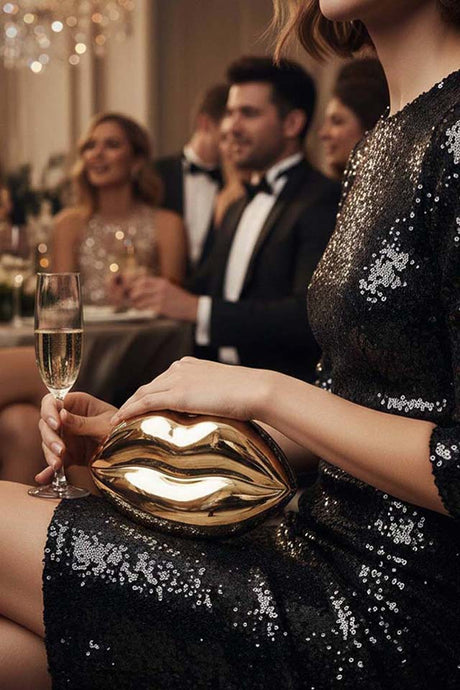 Mr. Lips Gold Clutch