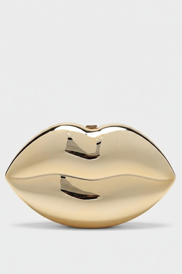 Mr. Lips Gold Clutch