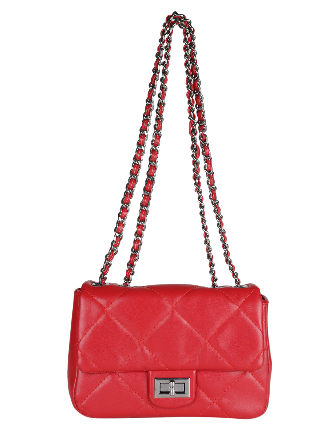 MINI WESST Red Casual Solid Sling Bag(MWHB137RD)