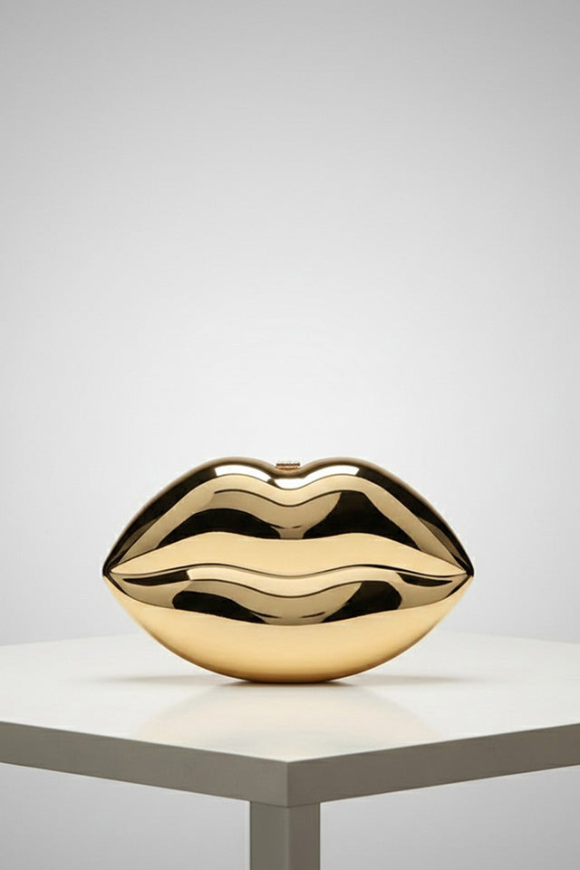 Mr. Lips Gold Clutch